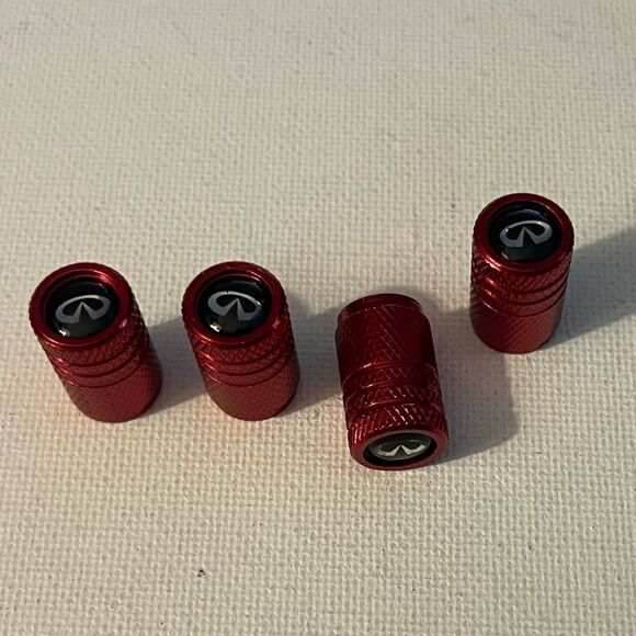 Infinity valve Stem caps in Red set of 4 NWT - Picture 2 of 4